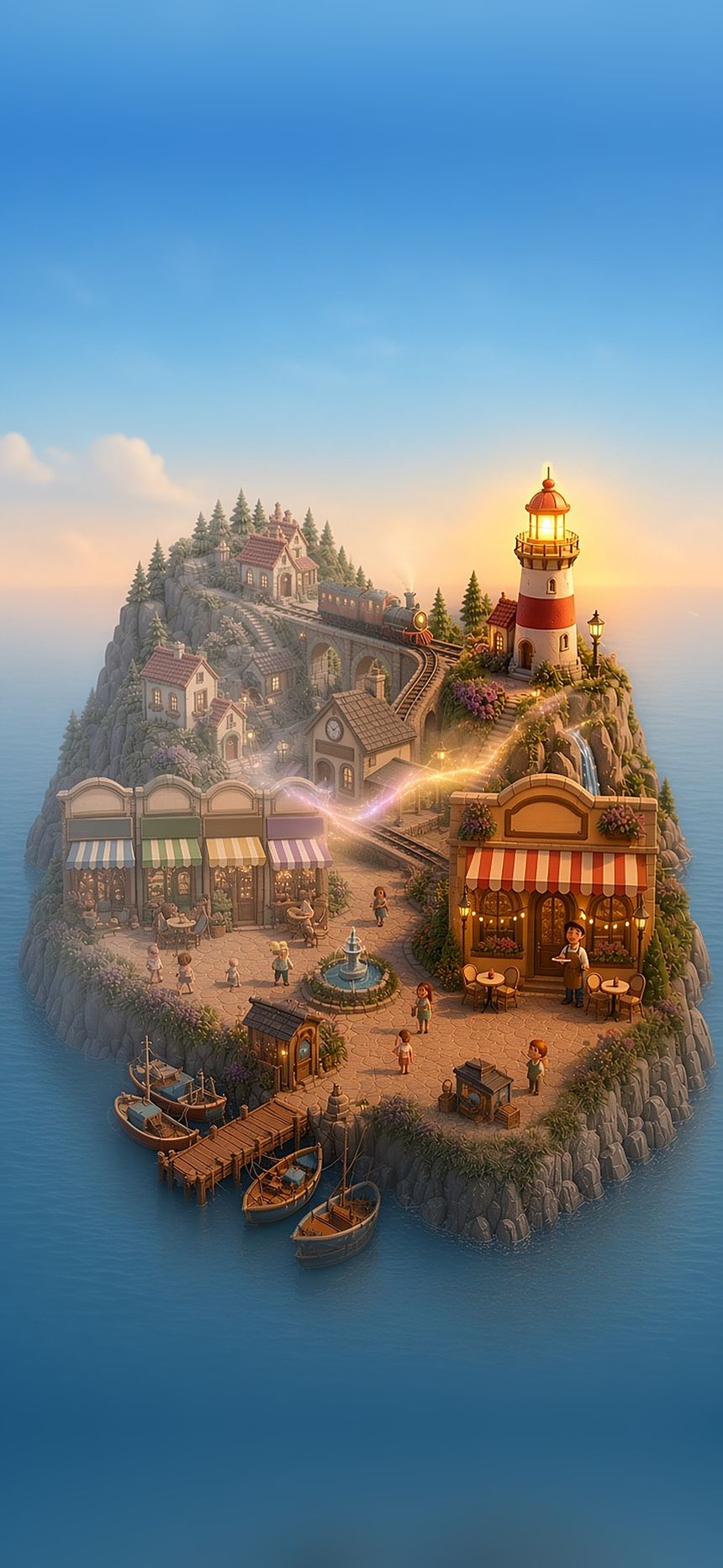 Huemorrow storybook coastal artwork